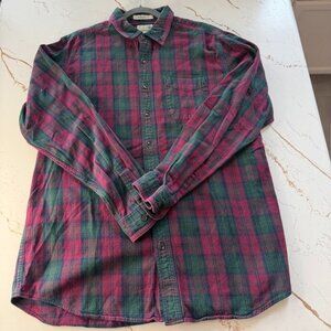 Vintage L.L.Bean Traditional Fit Scotch Plaid Flannel Shirt